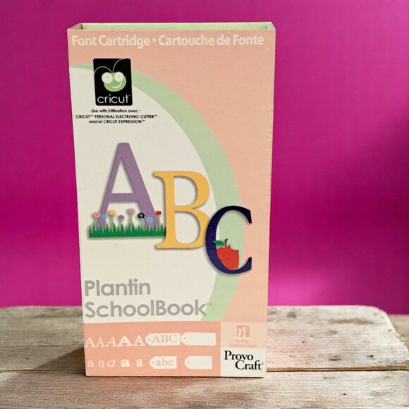 Cricut ABC Plantin Schoolbook  Cricut Die Cut - Picture 1 of 9